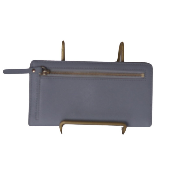 Kate Spade Stacy Bifold Wallet Saffiano Leather Powder Blue Clean Girl Minimal - Picture 2 of 6